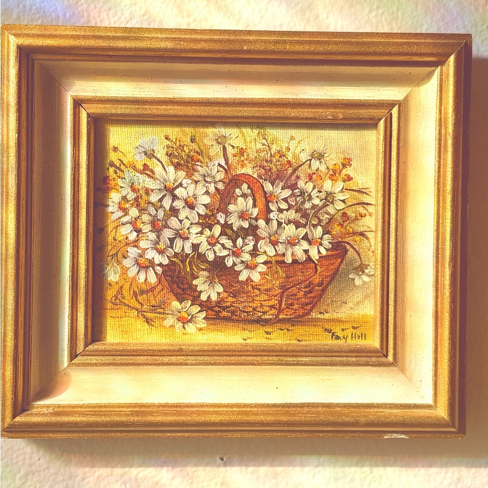 Vintage Country Floral Painting